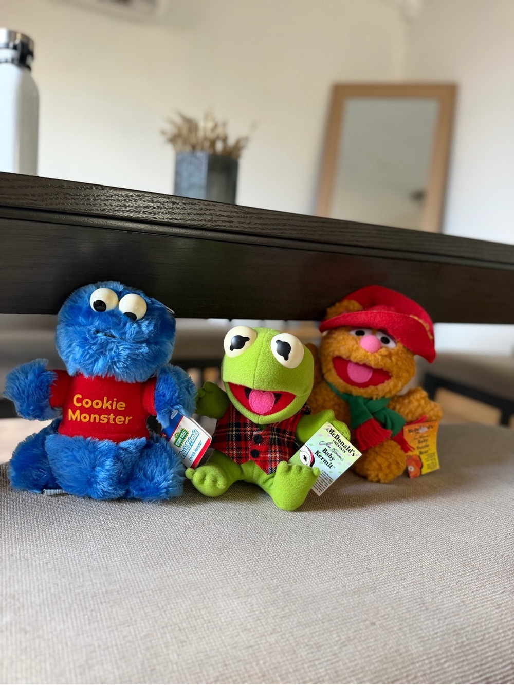 Vintage 80s Jim Henson Plush Bundle - Cookie Monster, Baby Kermit & Baby Fozzie